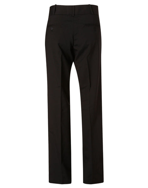 tailored trousers in a slub wool and viscose fabric