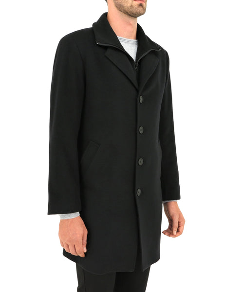 DANIEL HECHTER PROFILE 3 4 OVERCOAT BLACK WOOL Kelly Country