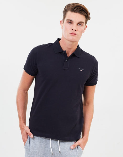 Gant black polo hotsell