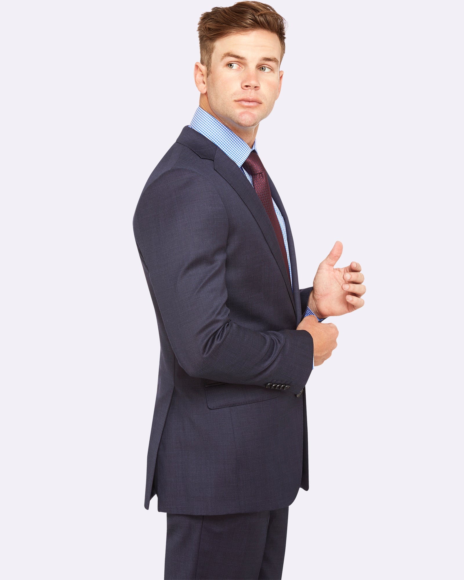 PGH Pharrel Slim Fit Blue Wool Suit Set